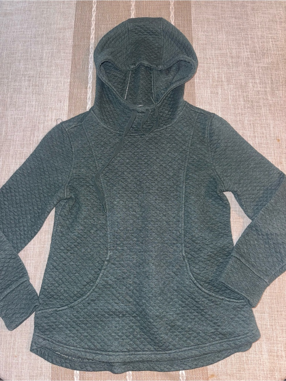 Avalanche Quilted Hooded Pullover - Dark Green